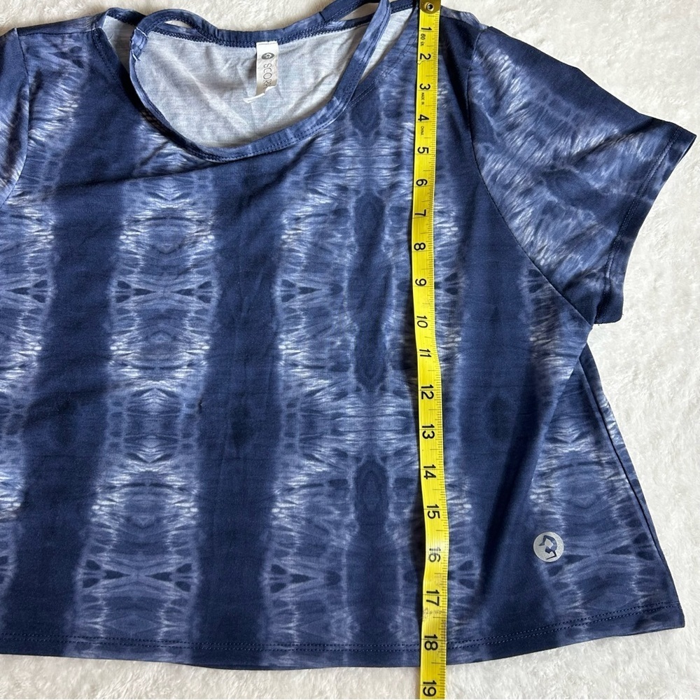 Scorpio Sol Blue Tie-Dye Crop Top Size L - Picture 7 of 8